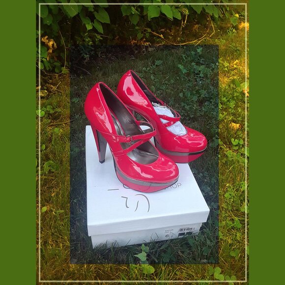 New Topshop platform Mary Jane shoes 8.5 leather - Picture 1 of 12